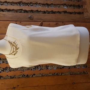 Alfani cream colored sleeveless tunic